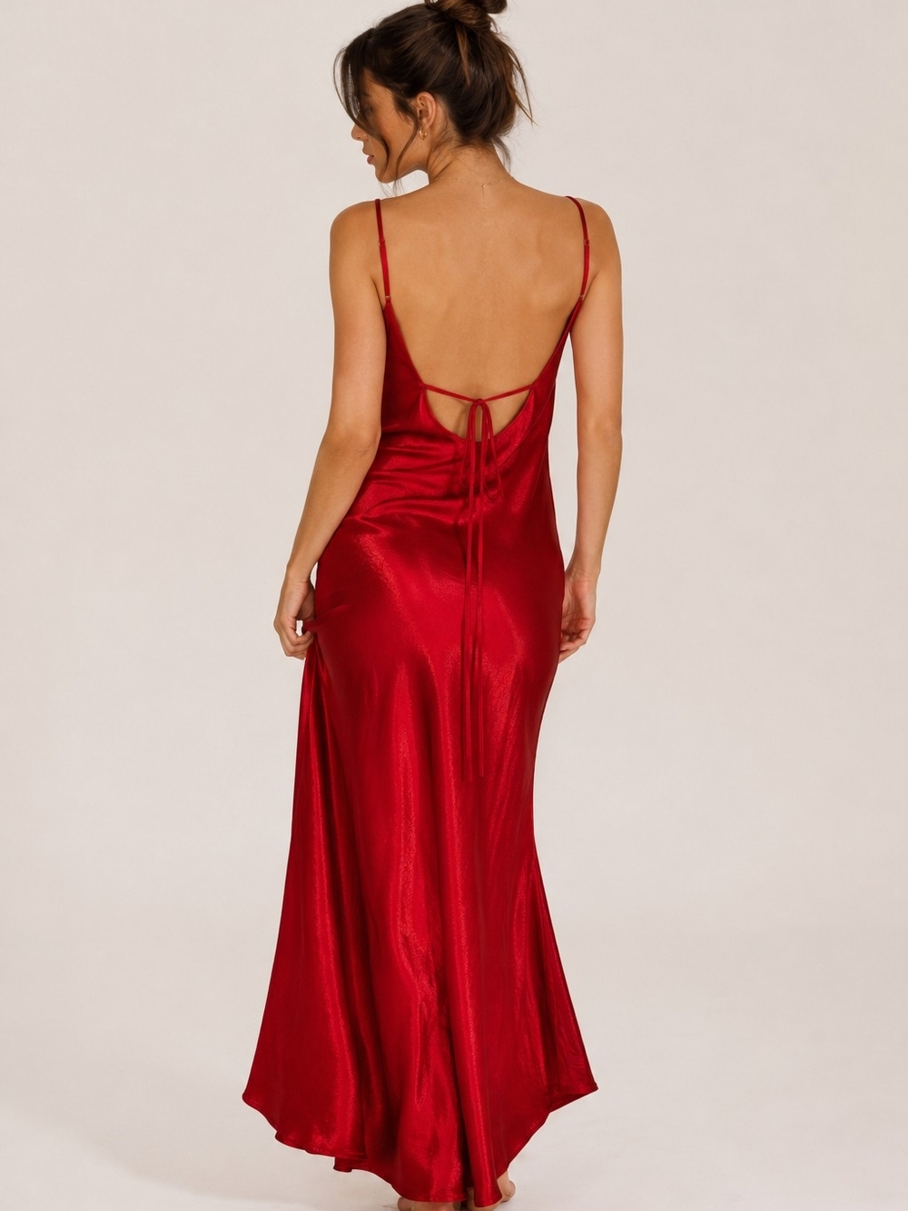 Bella Barnett Red Satin Maxi Dress ❤️ NWT!